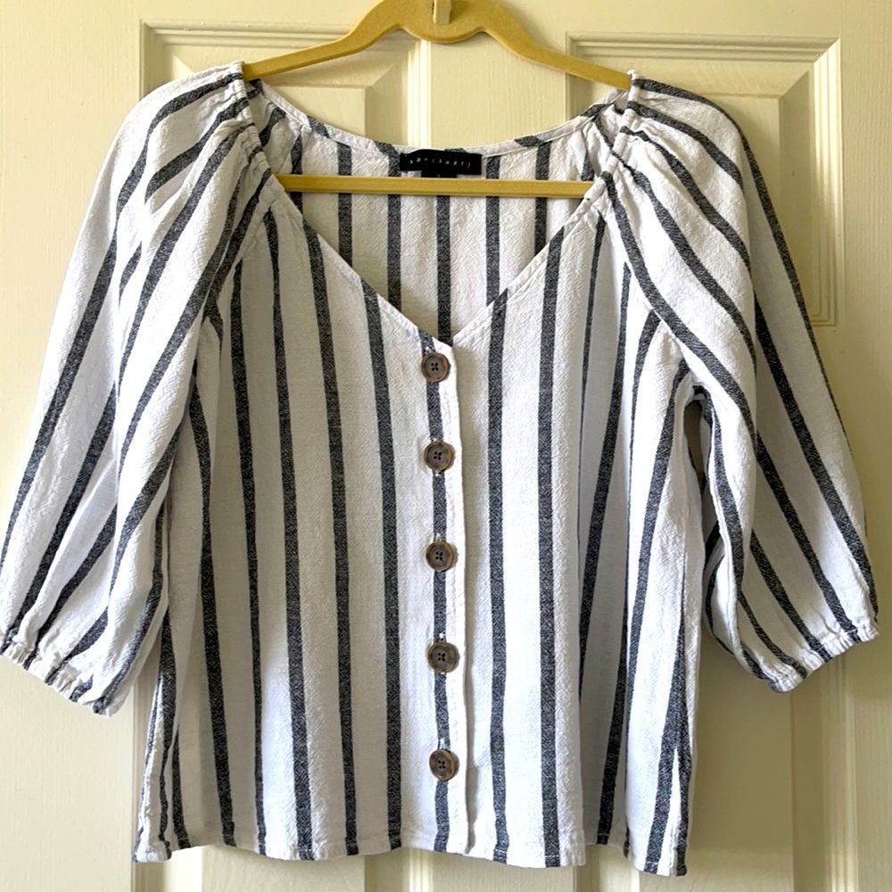 Sanctuary linen blend blouse